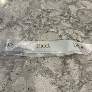 🎀 Authentic Dior Ribbon - White with Gold Lettering - 1 Inch Wide, 29” long